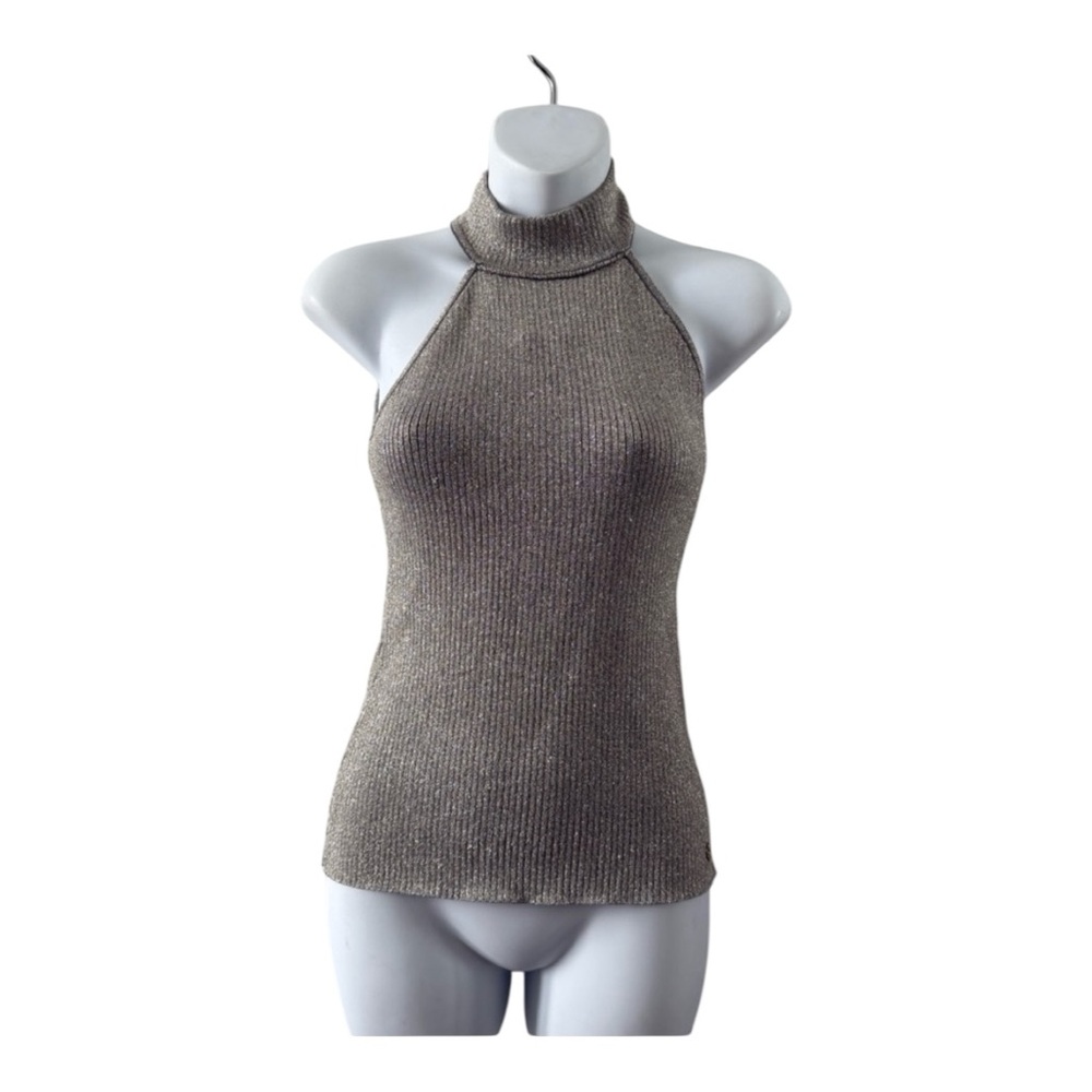 Guess Gray Ribbed Fitted Tank Top - Picture 2 of 7
